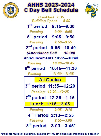 C Bell Schedule C Bell Schedule